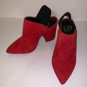 Gianni Bini Red Suede Slingback Heel